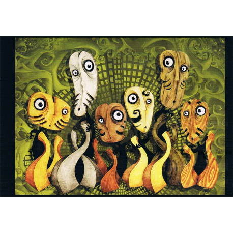 Carte postale "Masques" par Meln Carte postale "Masques" par Meln