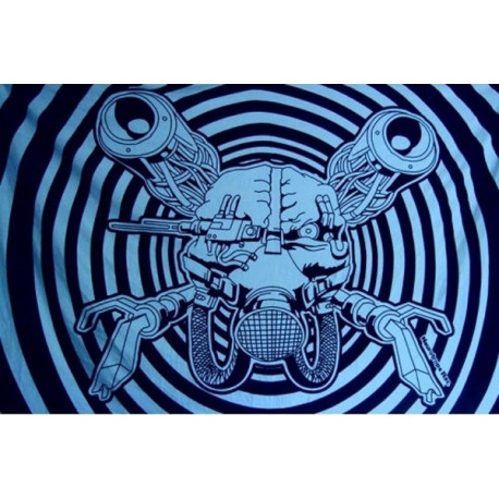 Tenture NEUROTROPE FACE Bleue Tenture NEUROTROPE FACE Bleue