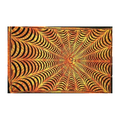 Tenture AUM Orange et noire Tenture AUM Orange et noire