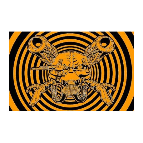 Tenture NEUROTROPE FACE Orange Tenture NEUROTROPE FACE Orange