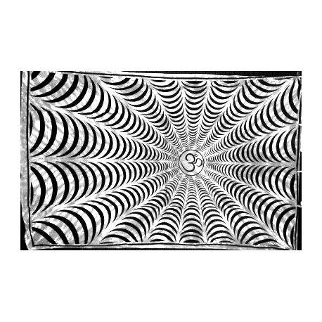 Tenture AUM Noire et Blanche Tenture AUM Noire et Blanche