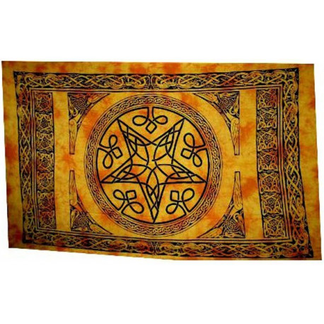 Tenture CELTIC STAR orange et noir Tenture CELTIC STAR orange et noir